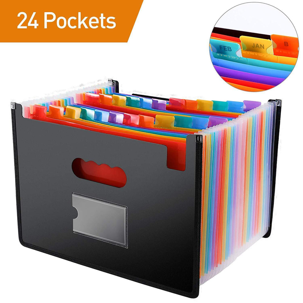 24 Pocket Expanding File Folder Organizer